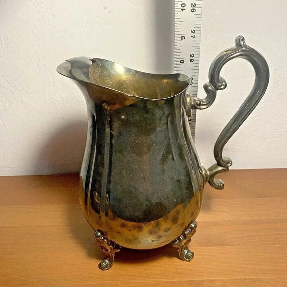 Vintage Gorham Silver Plate YH342 Footed Pitcher and Small Bowl - Picture 12 of 15